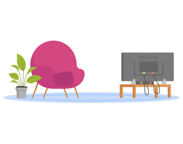 室内布置家具、椅子、电视图片下载