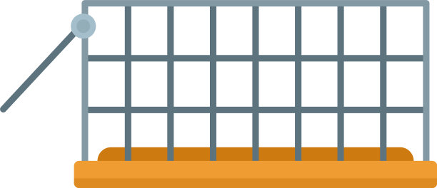 动物陷阱笼图标平孤立图片下载