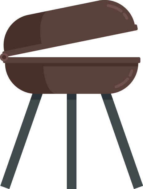 鸡火盆图标平孤立图片下载