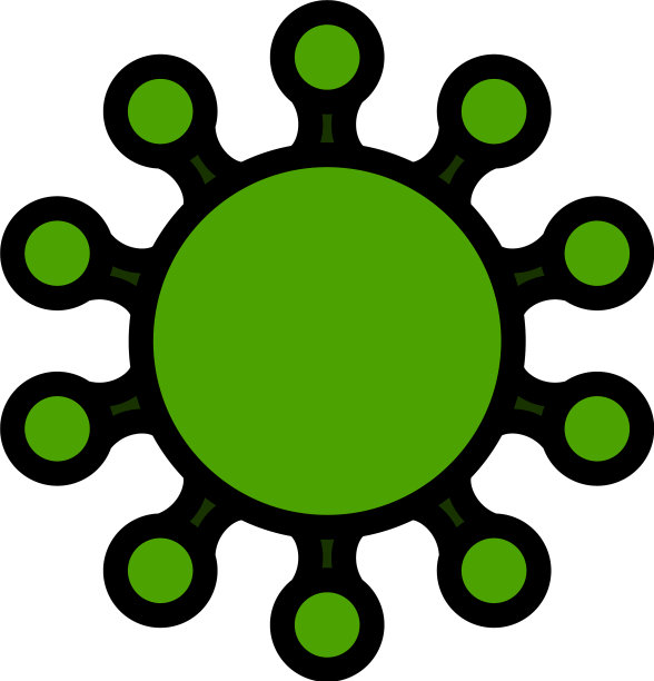 冠状病毒分子图标图片下载