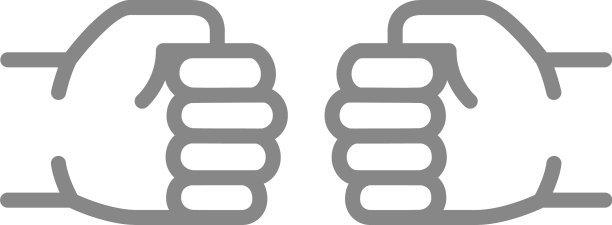 拳头撞线图标力量五磅符号图片下载