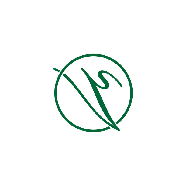 字母vs签名圈简单logo图片下载