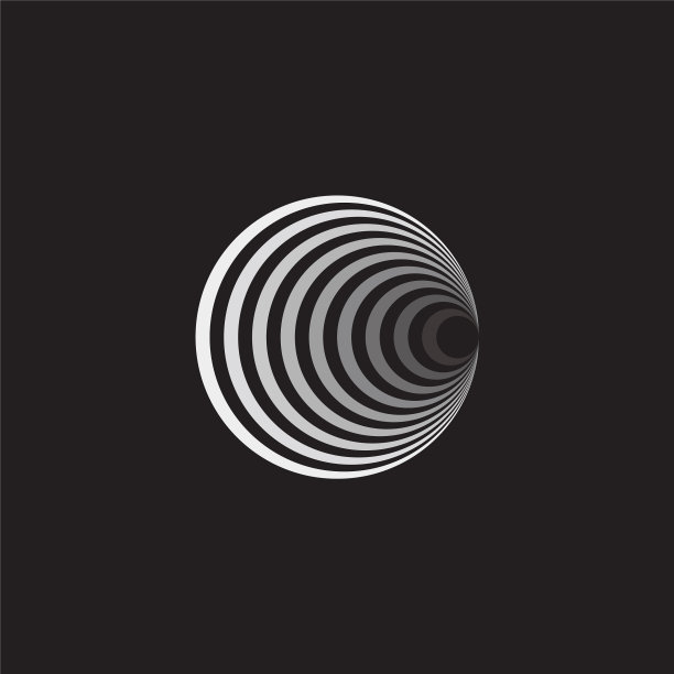 三维条纹洞隧道梯度设计符号图片下载