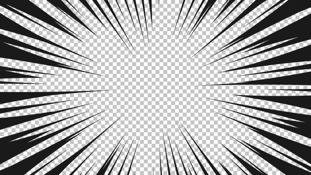 黑色漫画书透明背景图片下载