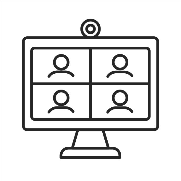 电脑显示器屏幕图标与人图片下载