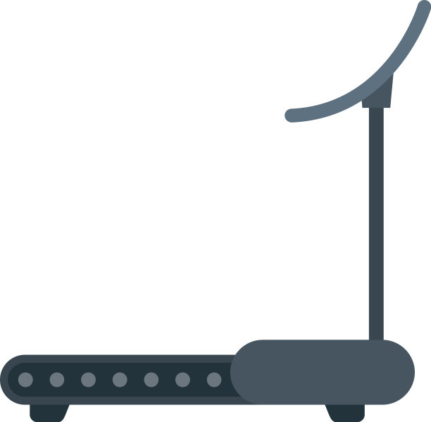 跑步机图标平坦孤立图片下载