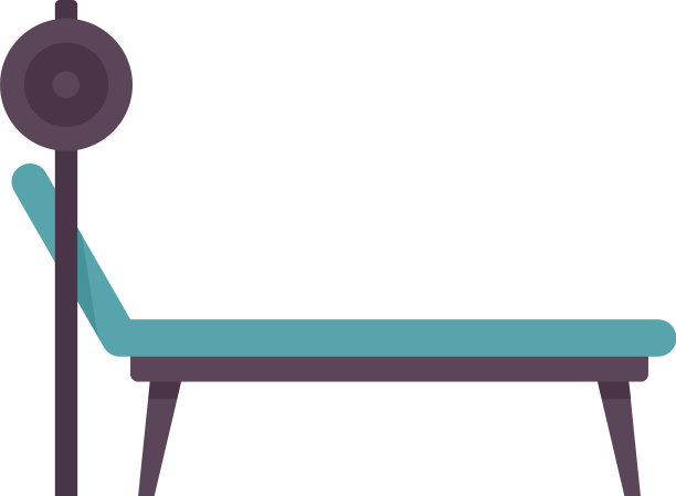 健身房长凳图标平孤立图片下载