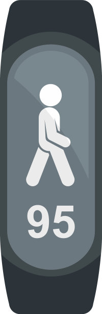 健身手环图标平孤立图片下载