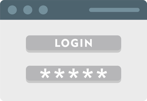 登录页面身份验证图标扁平隔离图片下载