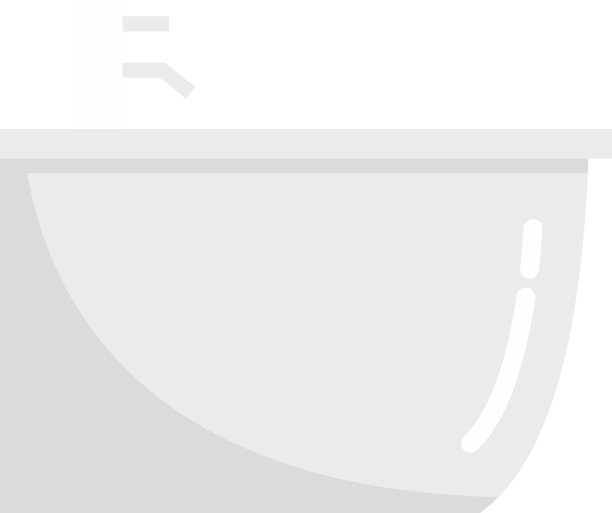 陶瓷坐浴盆图标平隔离图片下载