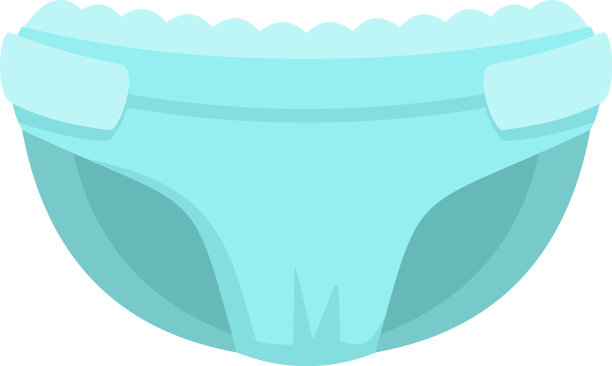 吸水纸尿裤图标平孤立图片下载