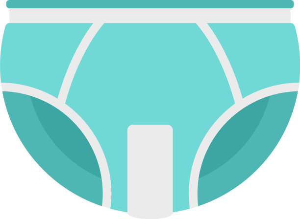 清洁纸尿裤图标平孤立图片下载