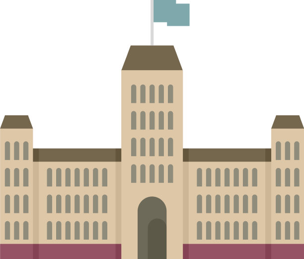 议会建筑图标平坦孤立图片下载