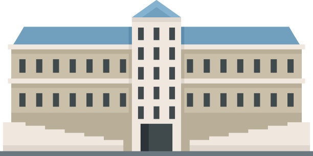 住宅议会图标平孤立图片下载