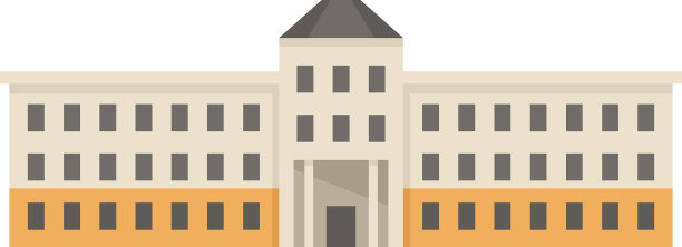 城市景观议会图标平孤立图片下载