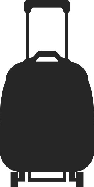 旅行包黑色剪影图标图片下载