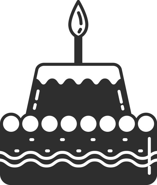 生日蛋糕图标甜美味的甜点图片下载