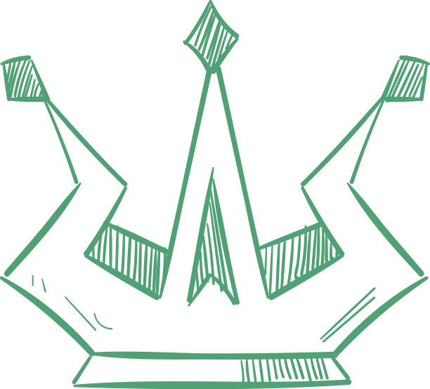 滑稽的皇冠在手绘制风格的皇家象征图片下载