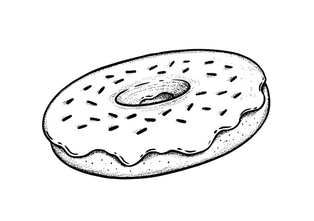 复古的甜甜圈图片下载