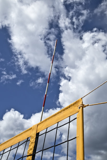 户外黄色沙滩排球网图片下载