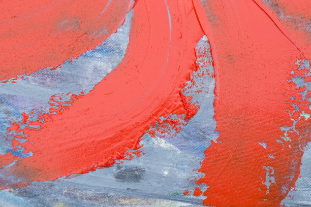 红、蓝、白、紫颜料，抽象、现代绘画艺术图片下载