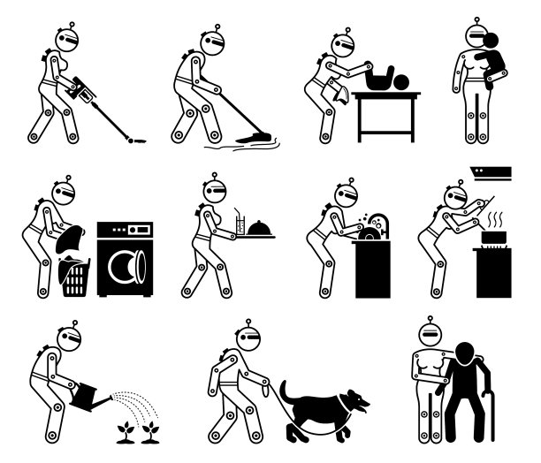 机器人人形机器人家务女佣图片下载