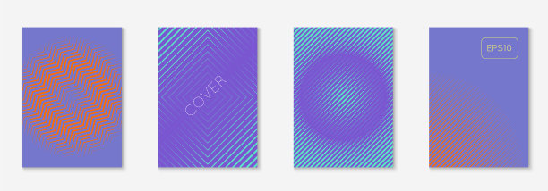 梯度覆盖模板与线几何图片下载