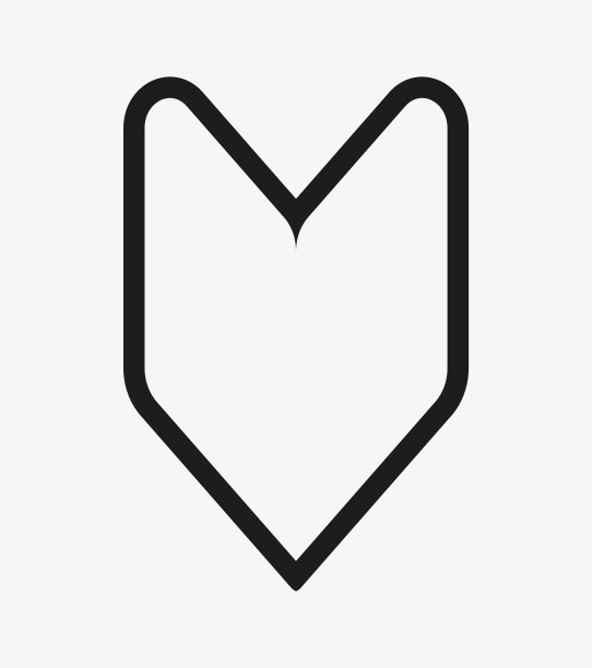 日本wakaba标志初学者车手框架图片下载