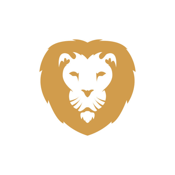 面孤立狮子标志设计图形符号图片下载