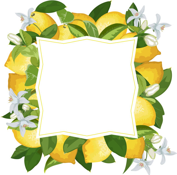 用柠檬装饰着色图片下载