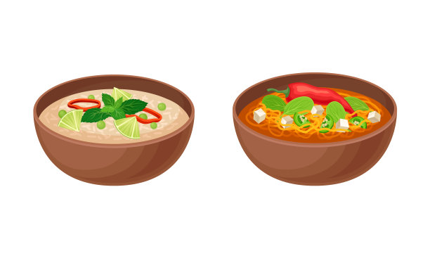 开胃的泰国菜米饭和面条图片下载