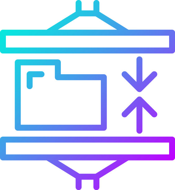 数据压缩技术渐变线性图标图片下载