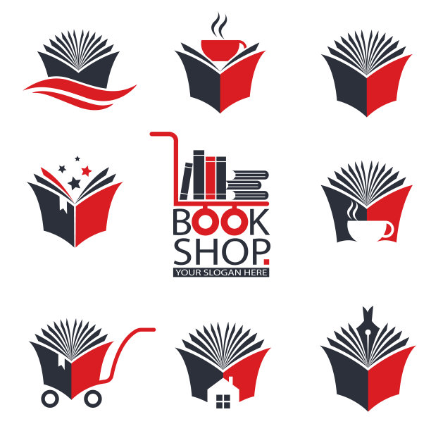 书店标志套装图片下载
