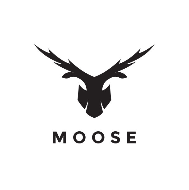 脸头现代造型驼鹿鹿徽设计图片下载