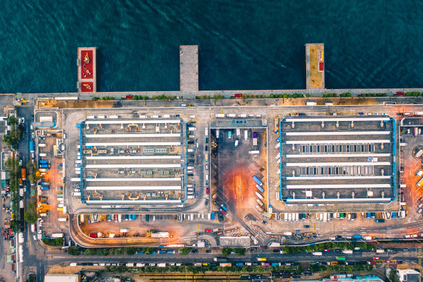 香港坚尼地城鱼市的直升机视角图片下载