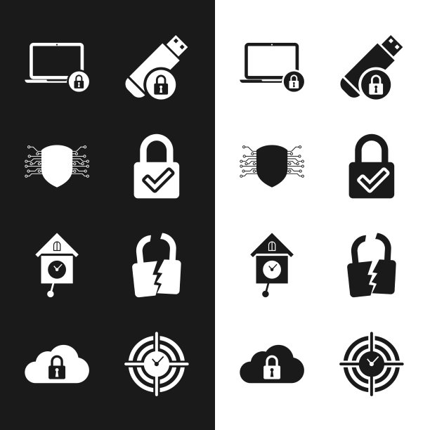 设置锁定和检查标记网络安全笔记本电脑图片下载