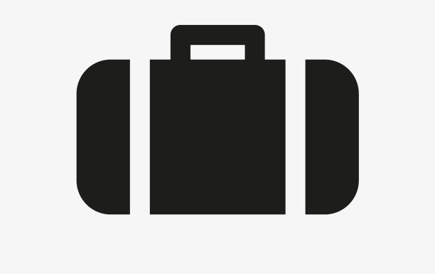 行李图标孤立的白色背景图片下载