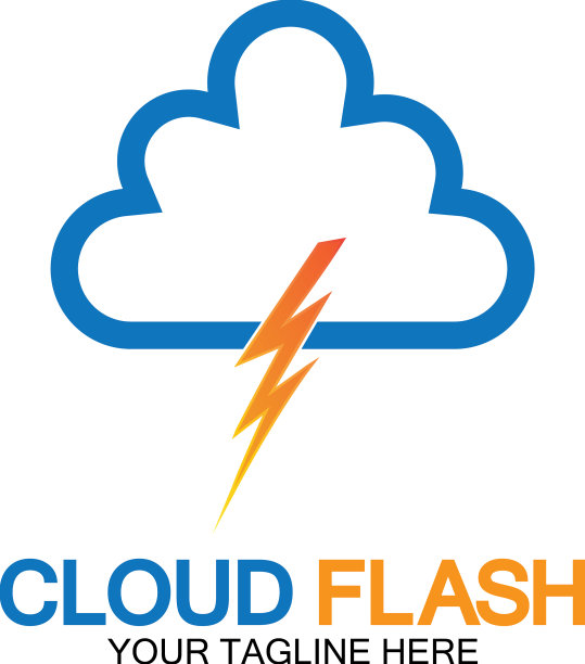 云闪标志图标设计模板图片下载