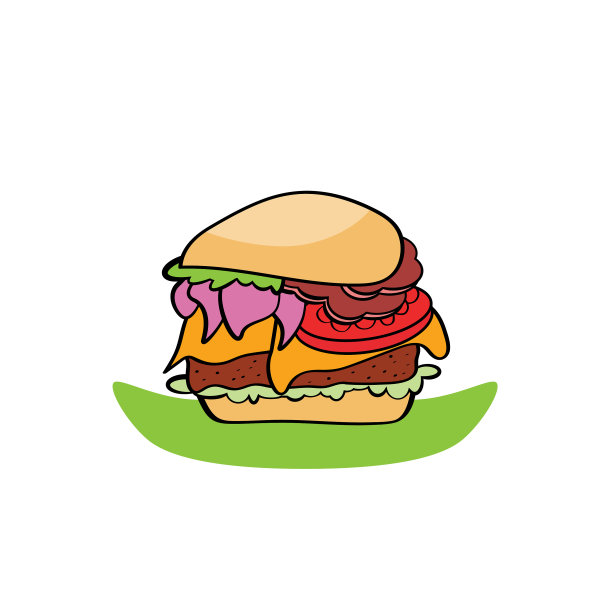 汉堡图标设计图片下载