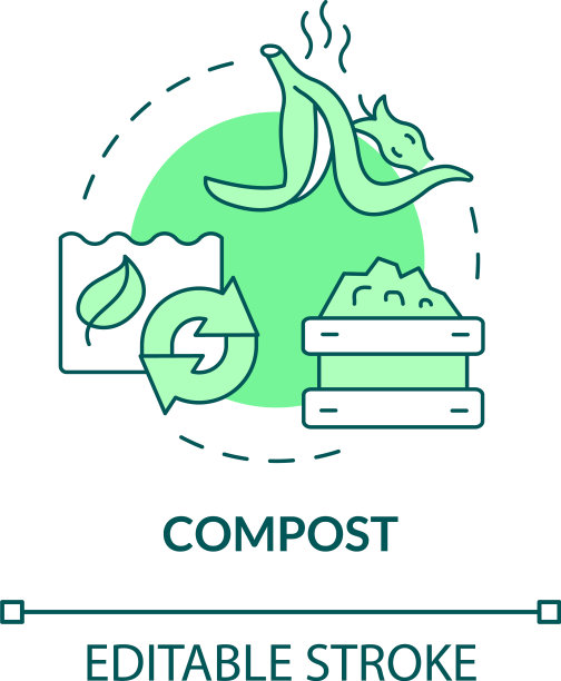 堆肥绿色概念图标图片下载