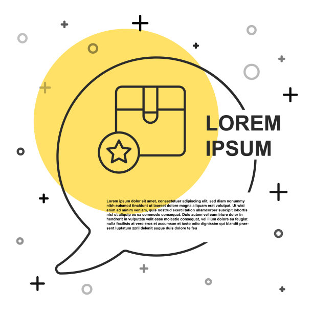 黑线纸盒纸盒图标孤立上图片下载