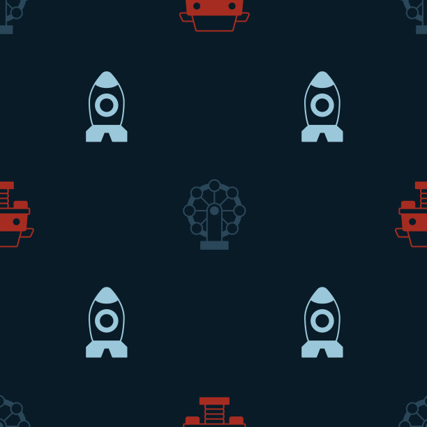 设置秋千车、摩天轮和火箭船玩具图片下载