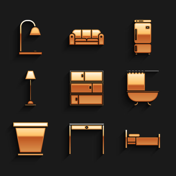 集架子、木桌、床、浴缸和淋浴图片下载