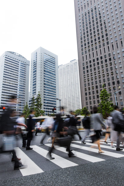 东京繁忙的人行横道场景图片下载