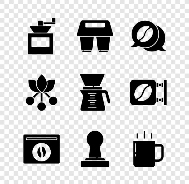 设置手动咖啡研磨机和咖啡杯图片下载