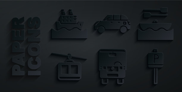 设有带桨的巴士船缆车泊位图片下载