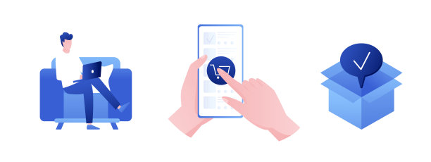 平面插图与交付概念。快递，智能在线跟踪，快递配送。订单的交货点。快递与抽象概念矢量插图集图片下载