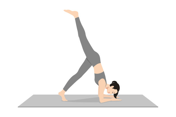 半羽孔雀式，半前臂站立图片下载