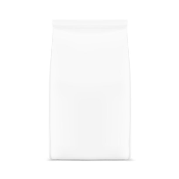 现实袋孤立在白色背景。前视图。图片下载