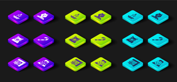 Set蜘蛛网吸血鬼猫圣诞糖果手杖图片下载